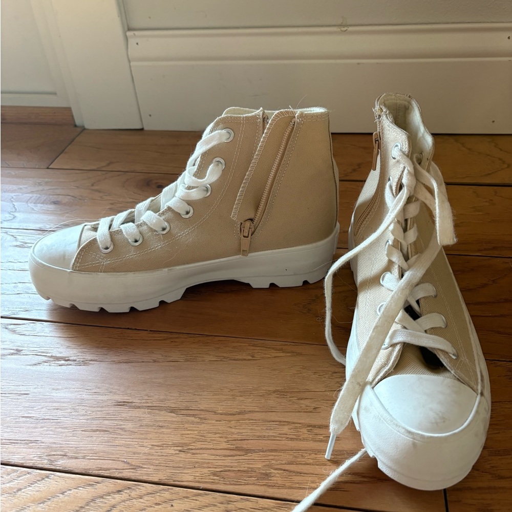 Sincerely Jules Cream High-Top Sneakers